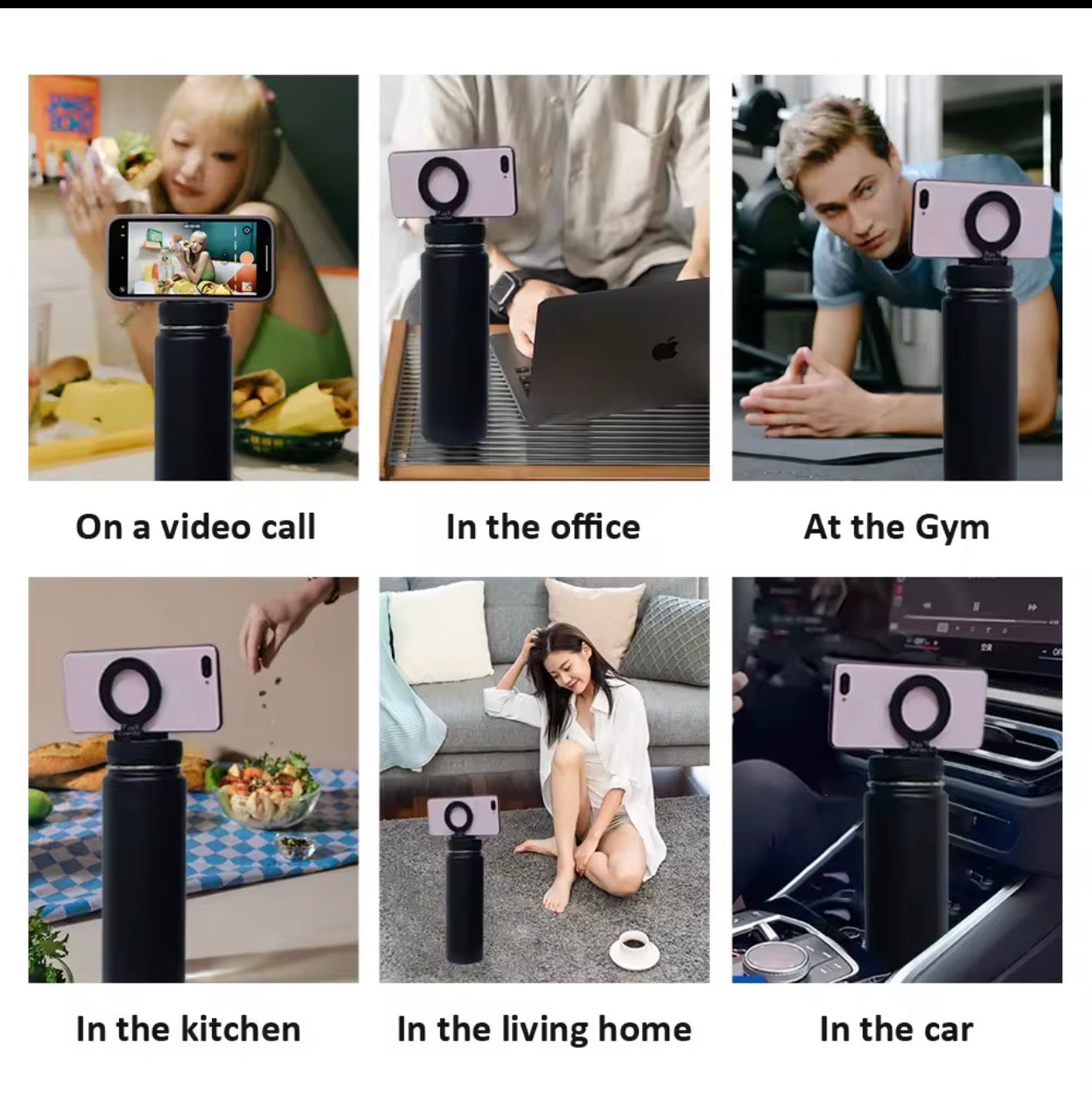 FlowMount Mini™ — Magnetic Bottle-Top Phone Mount