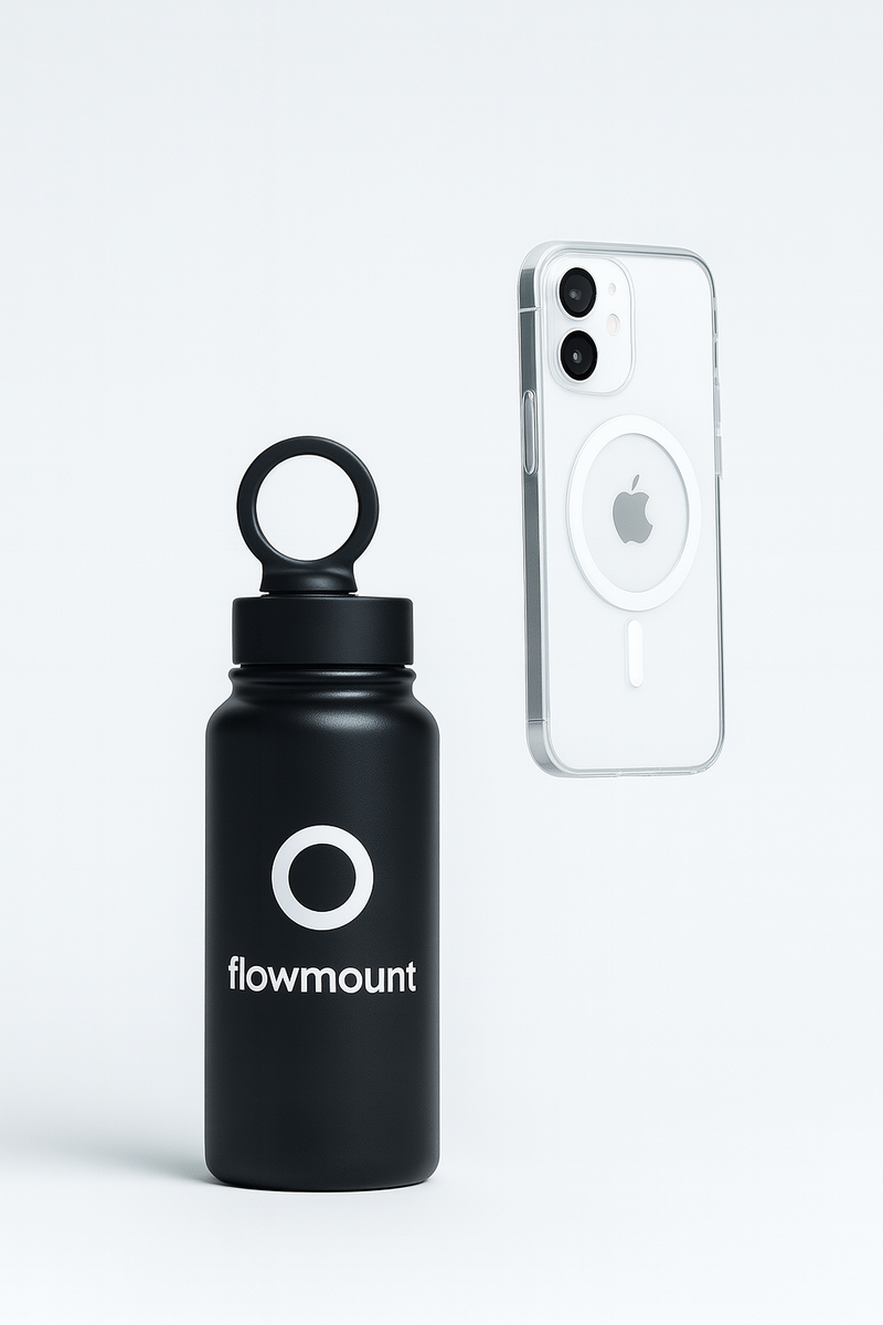 FlowMount Mini™ — Magnetic Bottle-Top Phone Mount